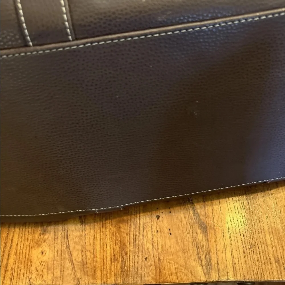 Barrington Brown Vegan Leather Men's Captains Duffle Bag EUC!!